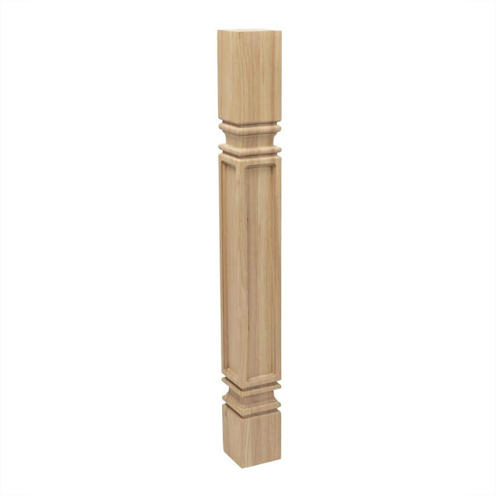 American Pro Decor 35-1/4 in. x 3-3/4 in. Unfinished Solid Hardwood ...