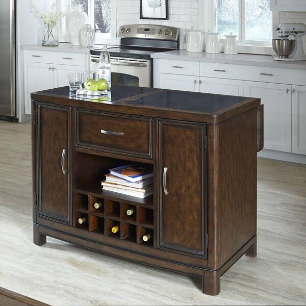 Home Styles Crescent Hill Tortoise Shell Kitchen Island With Storage