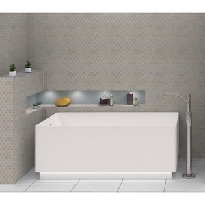 Dayberry Swanson Tan 11-7/8 in. x 11-3/8 in. Arabesque Smooth Matte Natural Stone Mosaic Tile (4.7 sq. ft./Case)