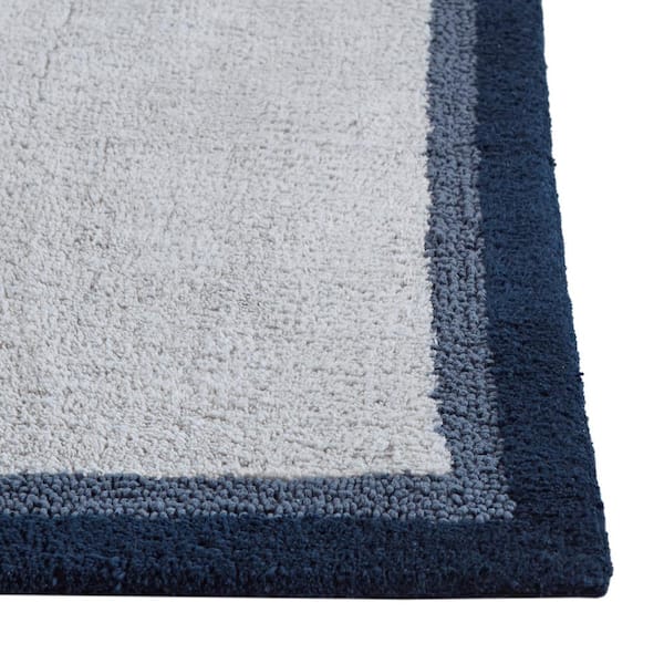 Madison Park Amherst Cotton Bath Rug, Blue