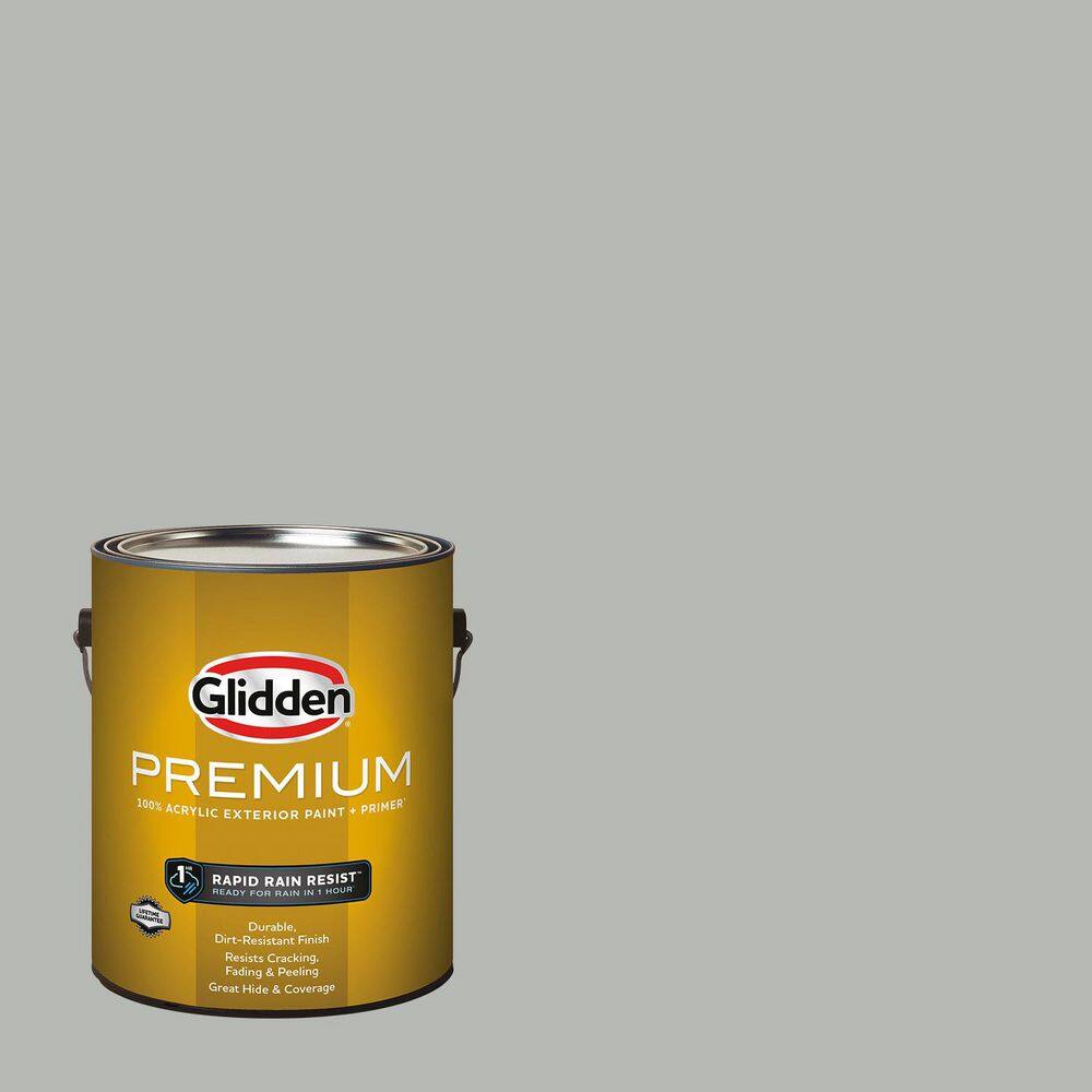 Glidden Premium 1 gal. PPG1009-4 Gray Stone Flat Exterior Latex