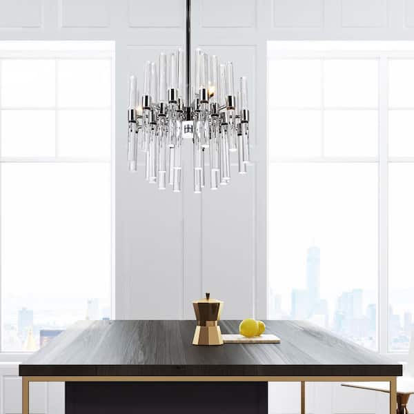 Miroir 6 Light Mini Chandelier With Polished Nickel Finish