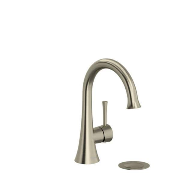 Edge Single Handle Single Hole Bathroom Faucet in Brushed Nickel