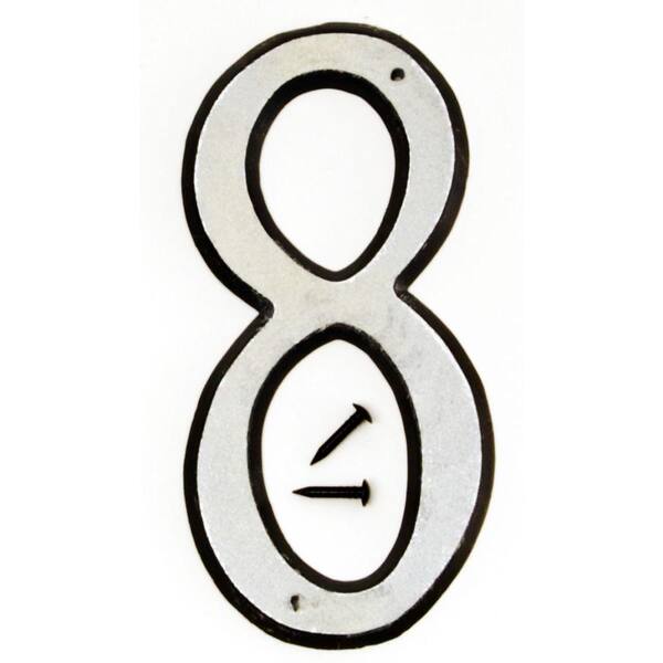 HY-KO 4 in. Plastic Reflective Number 8