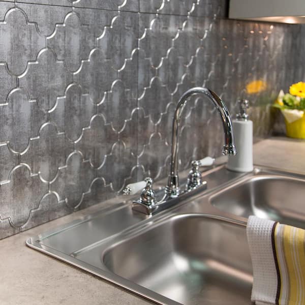 Reviews For Fasade Monaco 18 In X 24, Silver Kitchen Backsplash Tiles
