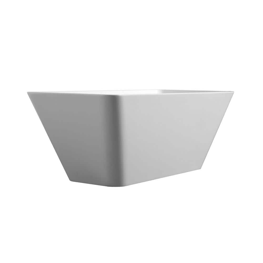 59 in. x 29.52 in. Acrylic Freestanding Soaking Bathtub with Center Drain i