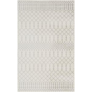 Astra Machine Washable Ivory Doormat 2 ft. x 4 ft. Moroccan Transitional Kitchen Area Rug