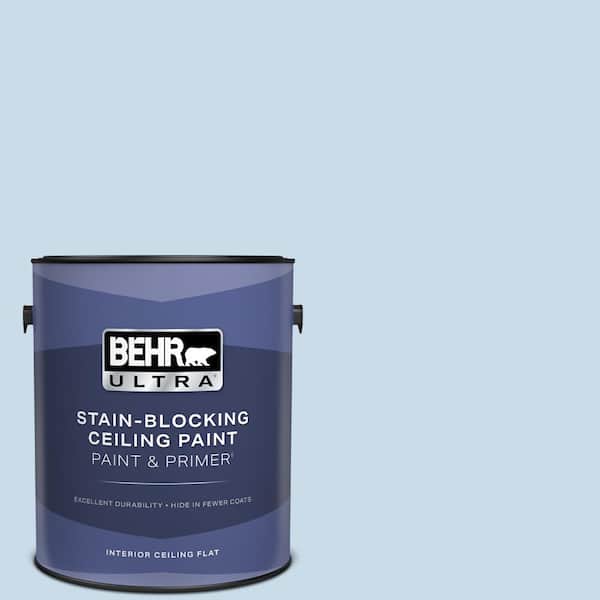 1 gal. #M510-1 Blue Me Away Ceiling Flat Interior Paint with Primer