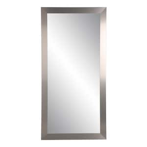 Oversized Silver Modern Industrial Mid-Century Modern Mirror (71 in. H X 32 in. W)