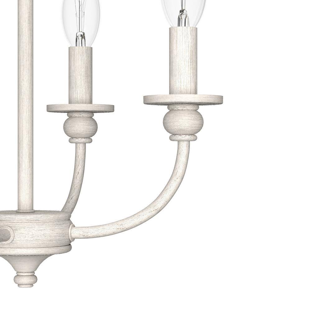 Southcrest Casual Elegance 13" Matte Black & Distressed White Semi-Flush Mount