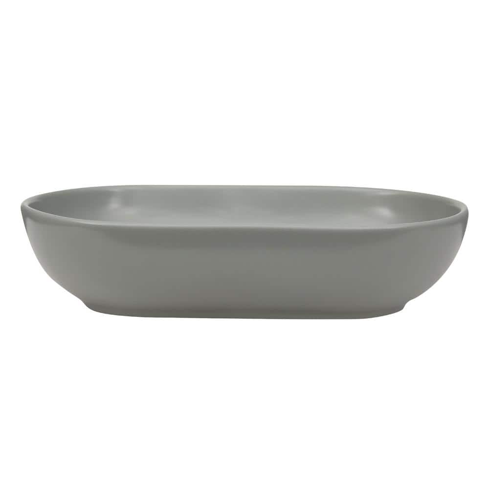 Matte Light Green Oval Ceramic Above-Counter Sink