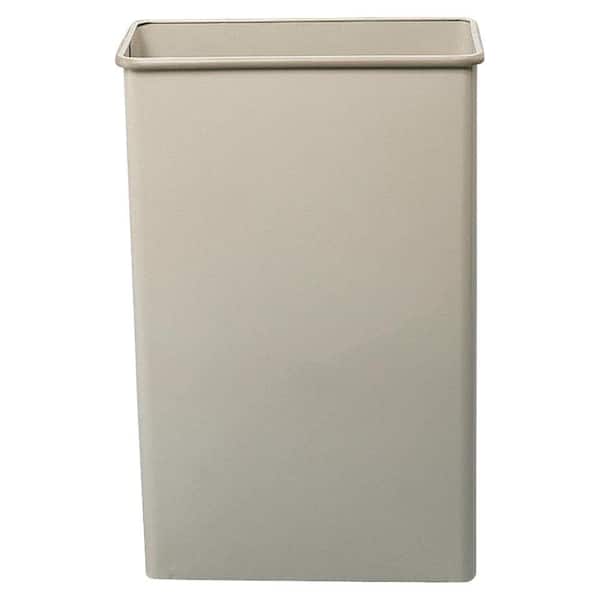 Safco 22 Gal. Beige Rectangular Large Capacity Trash Can
