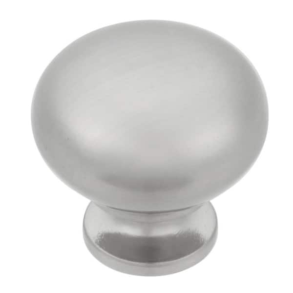 HICKORY HARDWARE Value Knobs Collection 1-1/4 in. Dia Satin Nickel Finish Cabinet Knob