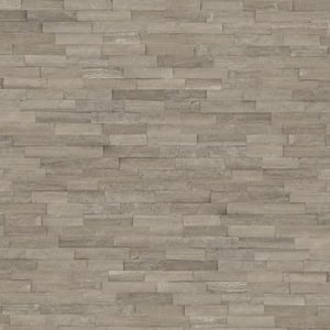 Gray Oak Splitface Ledger Panel 6 in. x 24 in. Textured Marble Stone Look Wall Tile (60 sq. ft./Pallet)