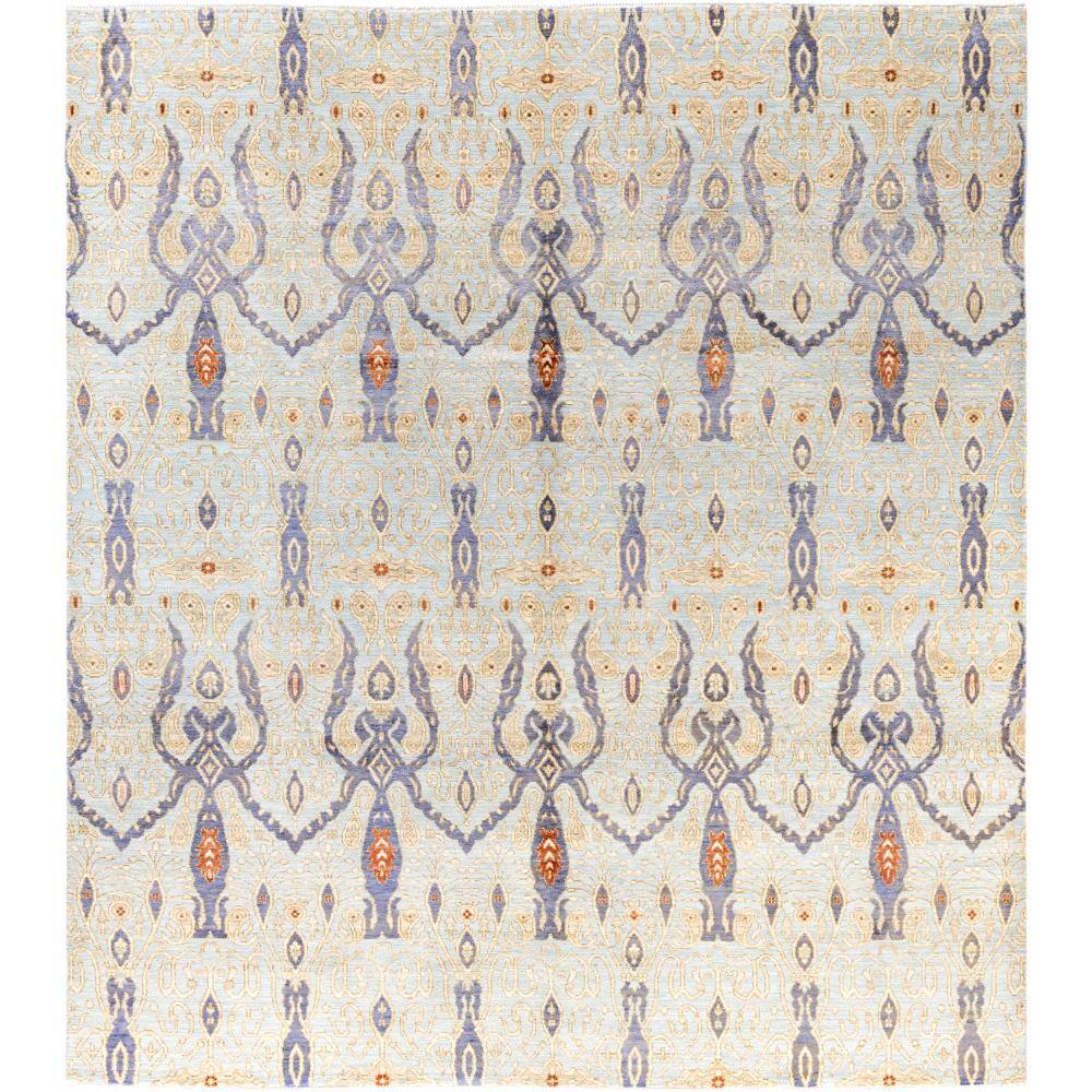 Ikat Gray 8 X 10 Hand-Knotted Wool Silk Indoor Area Rug price history on PriceWatchPro