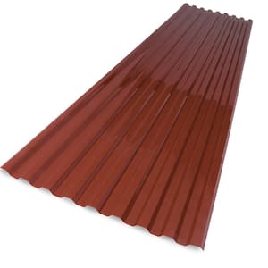 26 in. x 6 ft. Polycarbonate Roof Panel in Burgundy