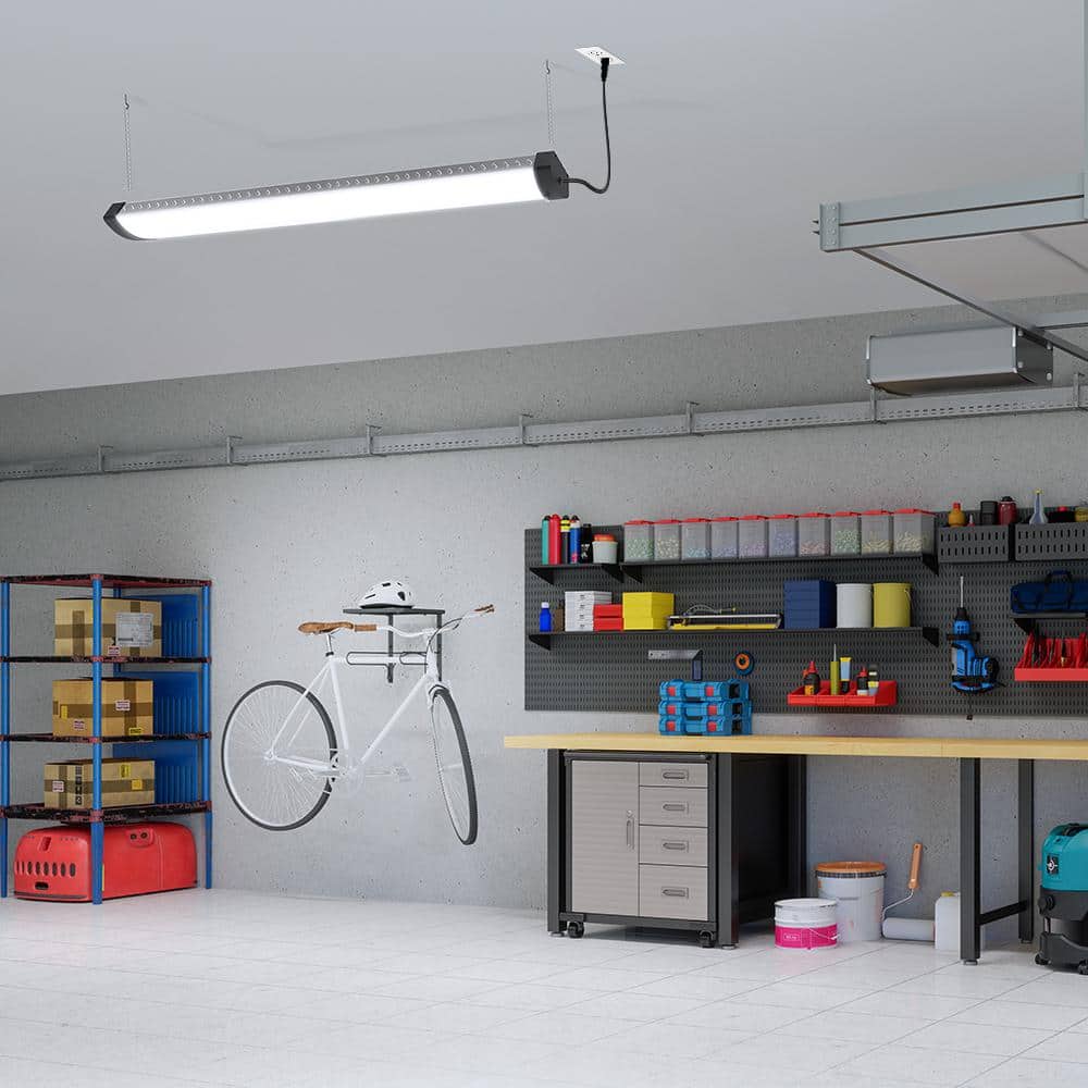 Feit 47-inch Black LED Hanging Shop Light Fixture