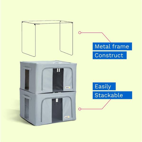 Organizeme 2-pack Large Corner Collapsible Pop Up Storage Bins