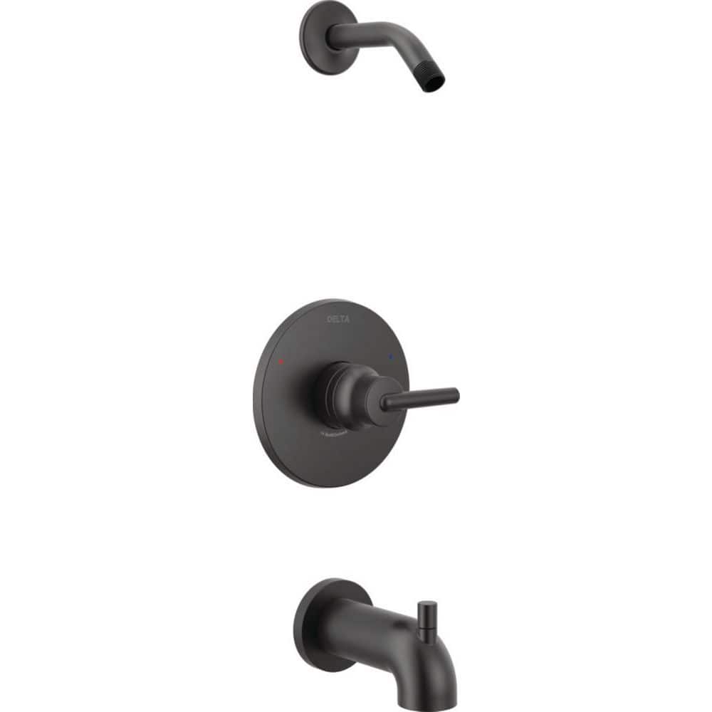 Delta Trinsic 1-Handle Wall Mount Tub and Shower Trim Kit with