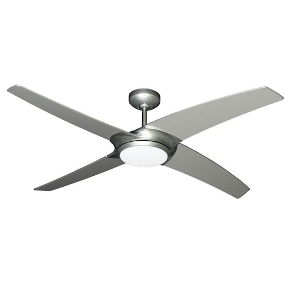 TroposAir Starfire 56 in. LED Brushed Nickel Ceiling Fan with Light and Remote Control