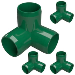 1-1/4 in. Furniture Grade PVC 3-Way Elbow in Green (4-Pack)