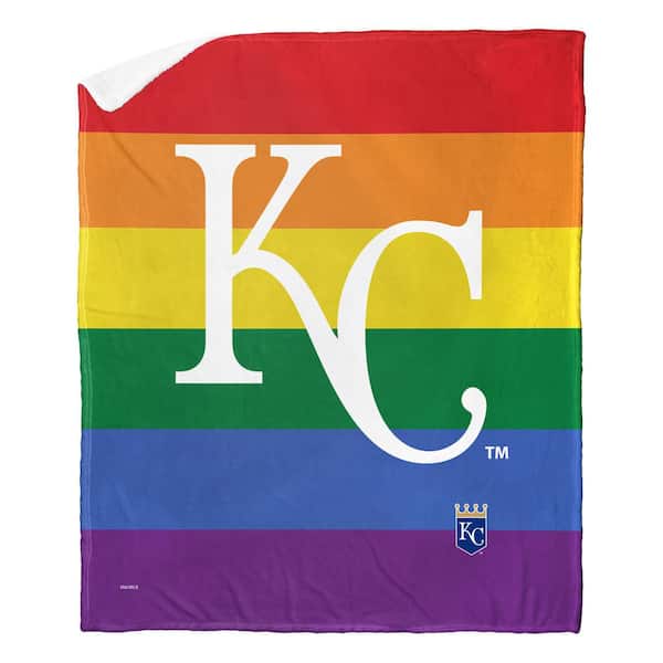 THE NORTHWEST GROUP MLB Royals Pride Series Silk Touch Sherpa Multicolor Throw