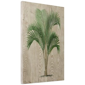 "Coastal Palm" Fine Giclee Printed on Hand Finished Ash Wood Diptych Wooden Wall Art