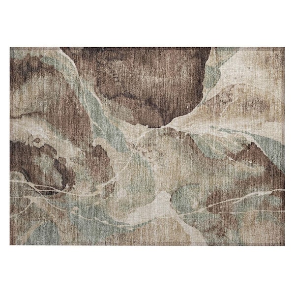 Chantille Machine Washable Indoor/Outdoor Abstract ACN3037 Mocha 3 ft. x 4 ft. Area Rug