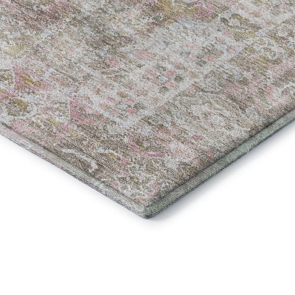 Mayfield Premium Machine Washable Abstract AMF2140 Taupe 10 ft. x 14 ft. Area Rug