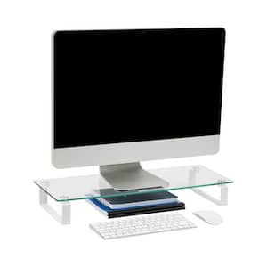 22 in. L x 8.25 in. W x 3 in. H Monitor Stand, Desktop Organizer, Laptop Riser, Clear