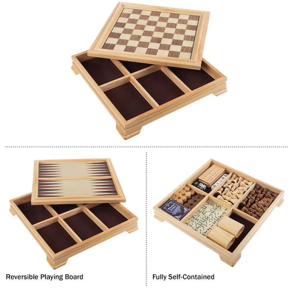 Deluxe Wood Monopoly Game Set