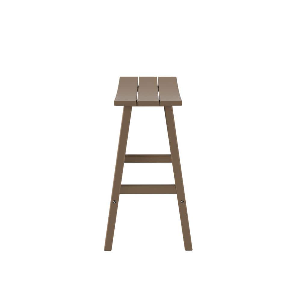 Weathered Wood 29" All-Weather Outdoor Bar Stool