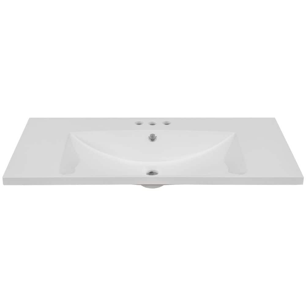 36 in. Undermount Rectangular Ceramic Bathroom Sink in White price history on PriceWatchPro
