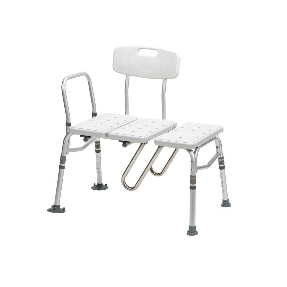 Drive Medical Splash Defense Senior Shower Transfer Bench with Curtain Guard