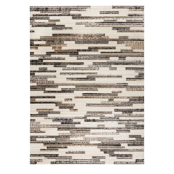 PRIVATE BRAND UNBRANDED Bazaar Revolution Ivory 8 ft. x 10 ft. Abstract Indoor Area Rug
