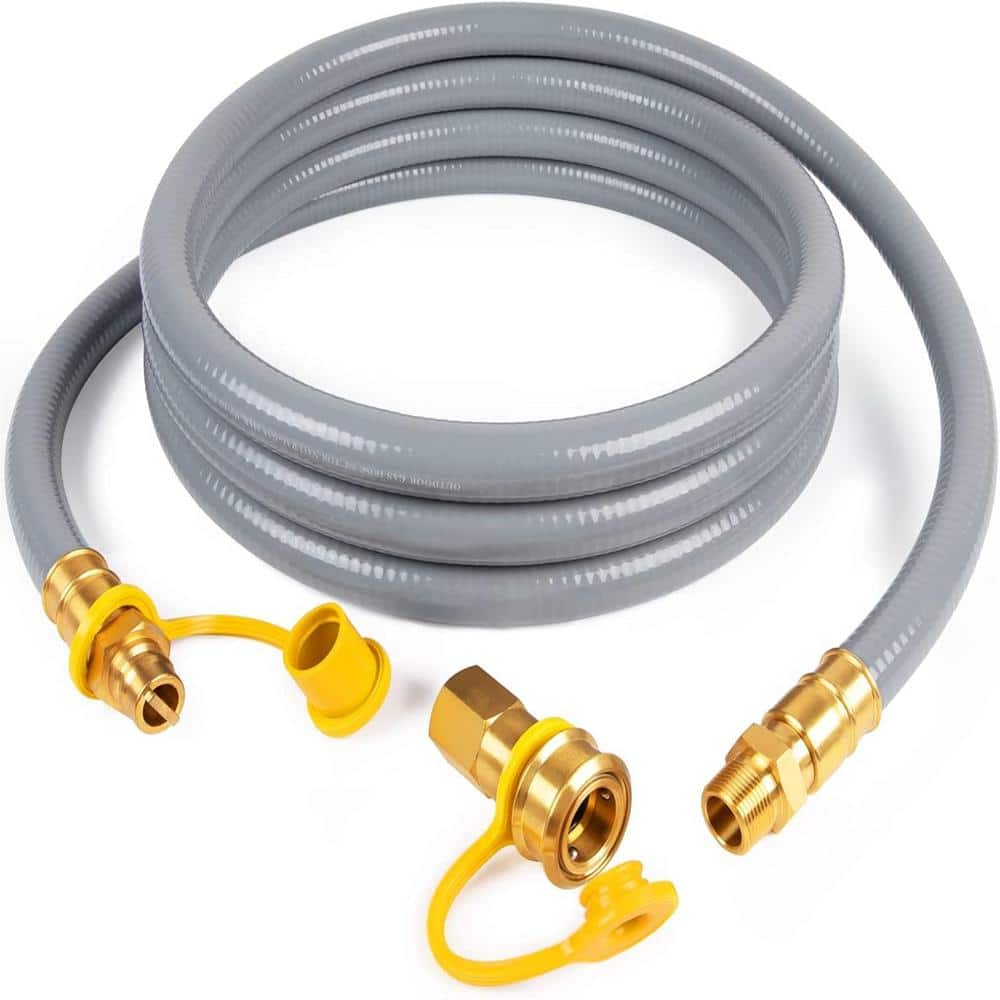 15ft. 3/4in. Natural Gas Hose with Quick Connect Fitting Propane to Natural