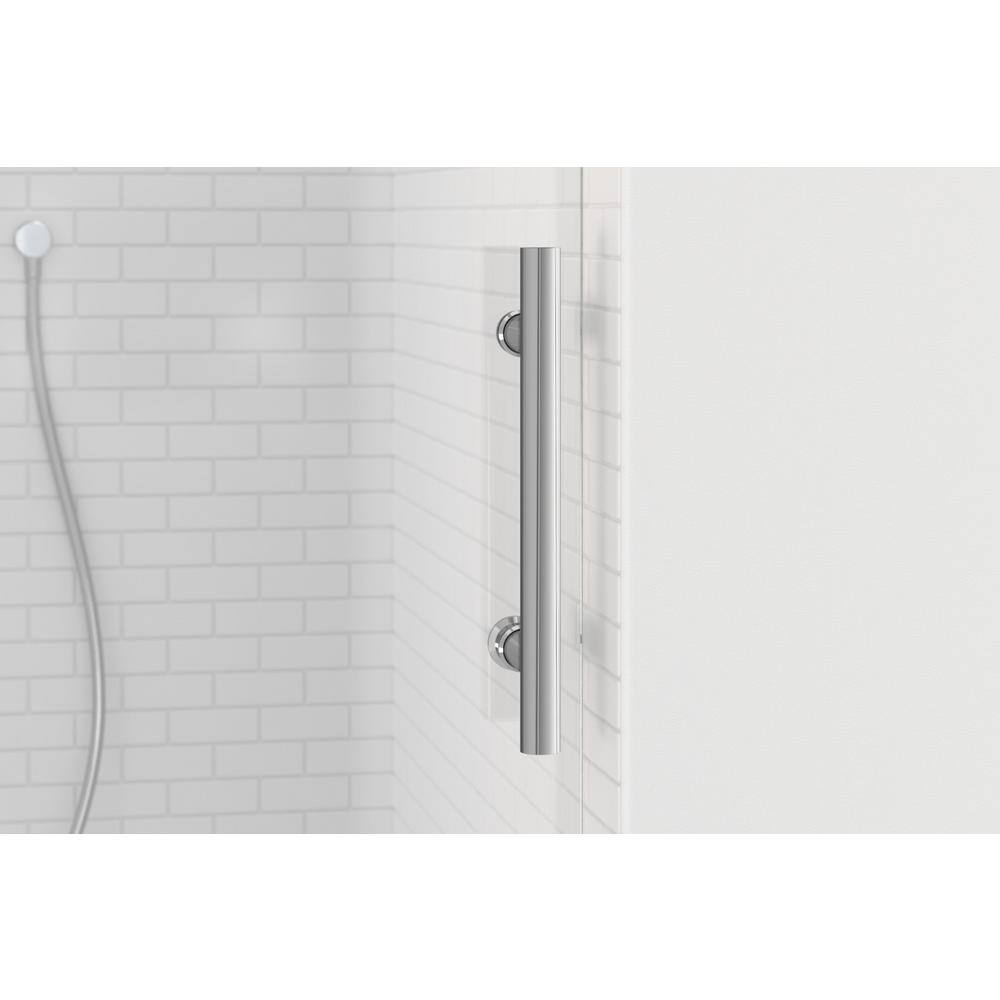 Vinesse 59" x 76" Frameless Chrome Sliding Shower Door