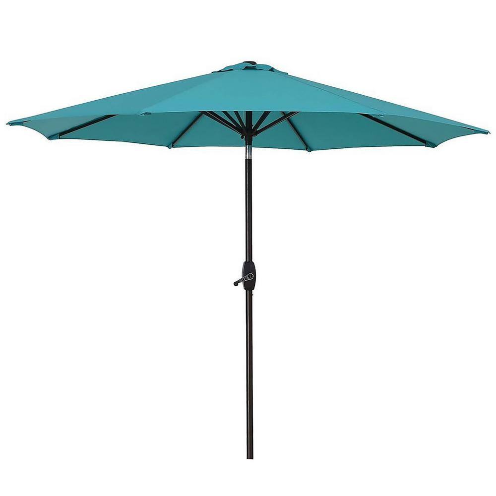 Westin Outdoor Tristen 9 ft. Aluminum Tilt Patio Umbrella in Turquoise ...