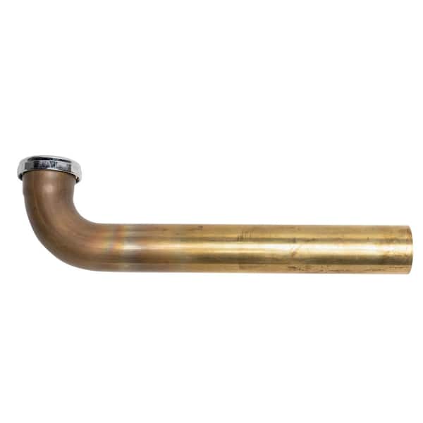 Dearborn Brass 1-1/2 in. x 7 in. 17-Gauge Unfinished Brass Slip-Joint Sink Drain Outlet Waste Arm