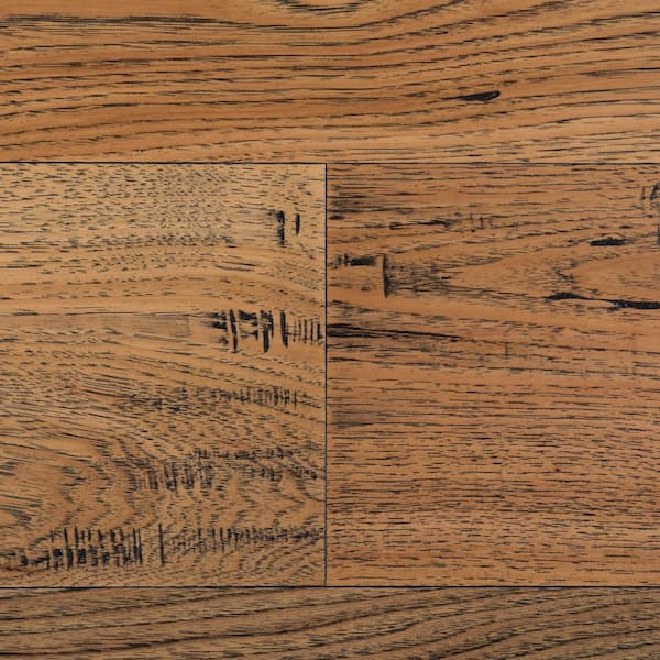 NATU Heirloom Distressed Hickory 3/8 in. T x 7.5 in. W Click Lock Brushed Engineered Hardwood Flooring (19.43 sq.ft./case)