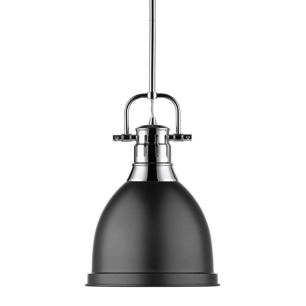 Transitional Duncan Mini Pendant in Silver Chrome with Vintage Detail