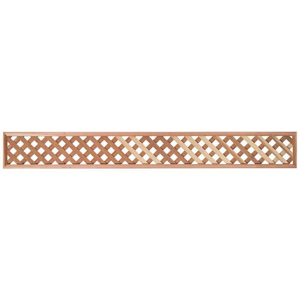 Mendocino Forest Products 1-3/8 in. x 1 ft. x 8 ft. Redwood Privacy Framed Lattice
