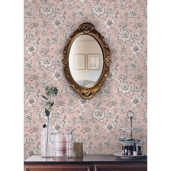 Pink Winifred Peel and Stick Wallpaper