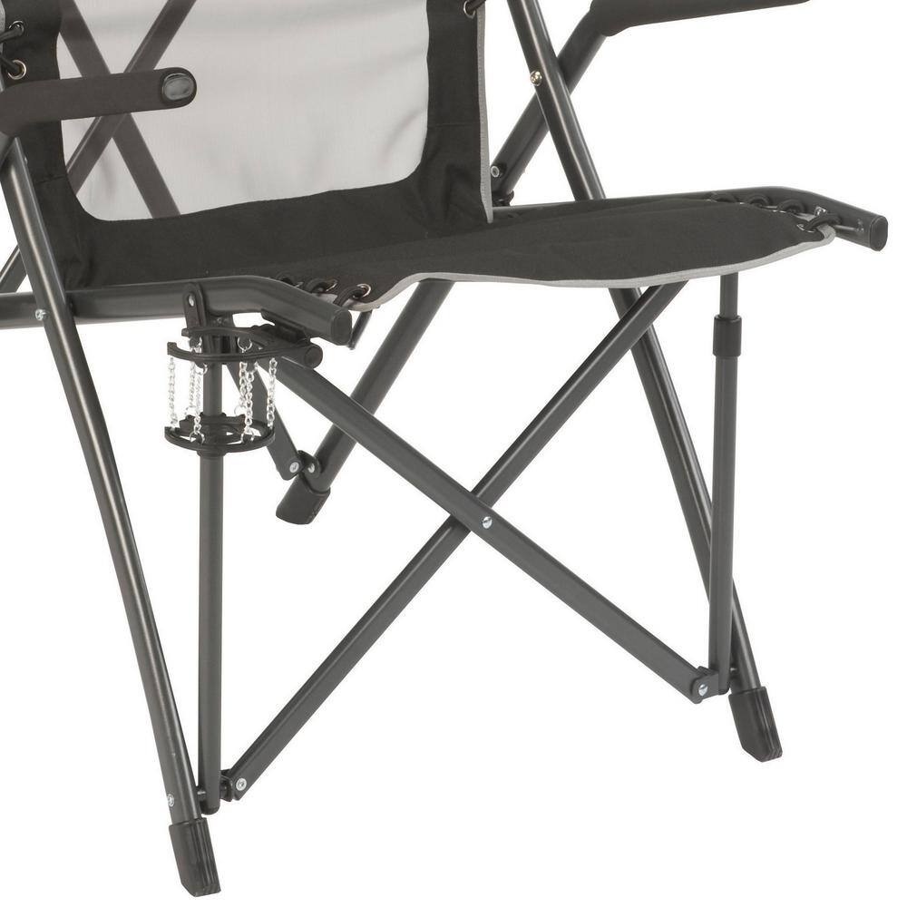 Coleman Black Steel Suspension Camping Chair with Arms