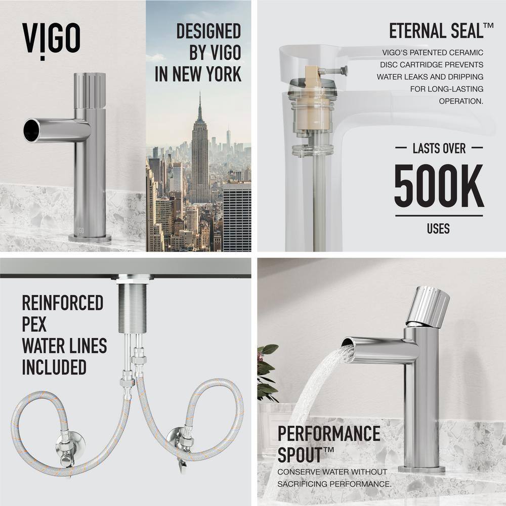 Ashford Chrome High Arc Single Hole Bathroom Faucet