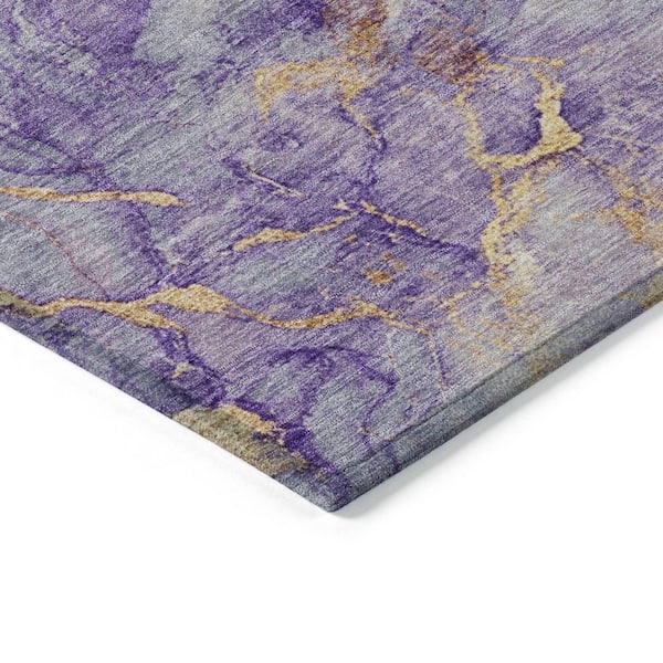 Chantille Machine Washable Indoor/Outdoor Abstract ACN1794 Purple 8 ft. x 10 ft. Area Rug