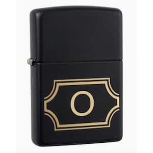 Black Matte Lighter with Initial "O"