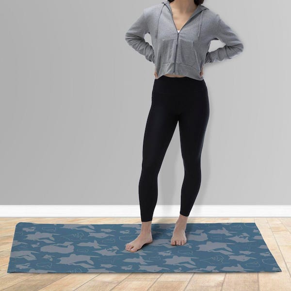 Pokemon Pika Silhouette Blue Multicolor  Washable Indoor Rug 36 in. x 62 in.