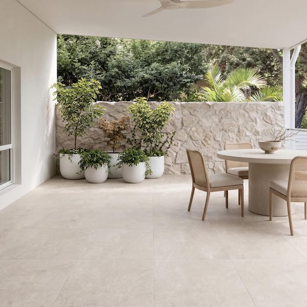 Italian Metalia White 24 in. x 24 in. Checkerboard Matte Porcelain Floor and Wall Tile (4-Piece, 16 sq. ft. /Case)