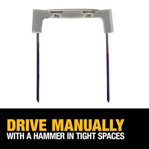 DEWALT - 20V MAX Lithium-Ion Cordless Cable Staple Nailer (Tool Only) with 1 in. Insulated Electrical Staples (540 per Box)